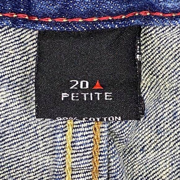 Lane Bryant Distinctly Boot Cut Red Triangle Denim Jeans Plus Size 20 Petite Blu - Picture 8 of 11